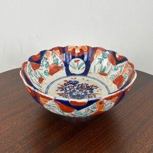 Antique 19th Century Hand Painted Ceramic Japanese  Imari Bowl #Chinoiserie